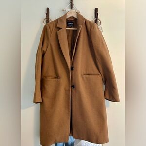 ONLY Camel Single-Breasted Pea Coat